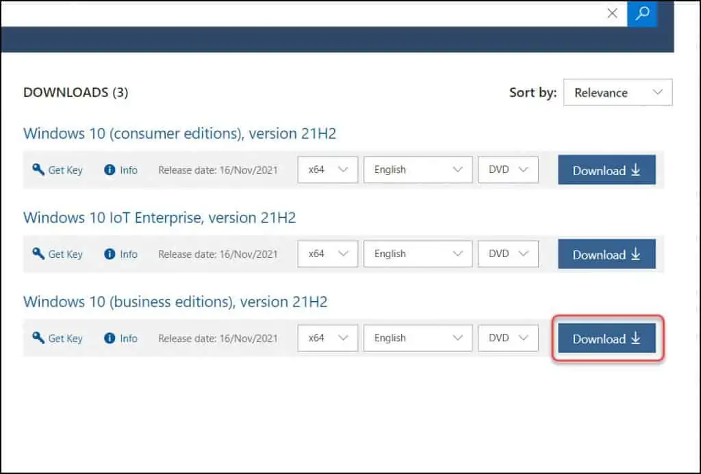 Easy Steps to Deploy Windows 10 21H2 using SCCM | ConfigMgr 2 Download Windows 10 21H2 ISO