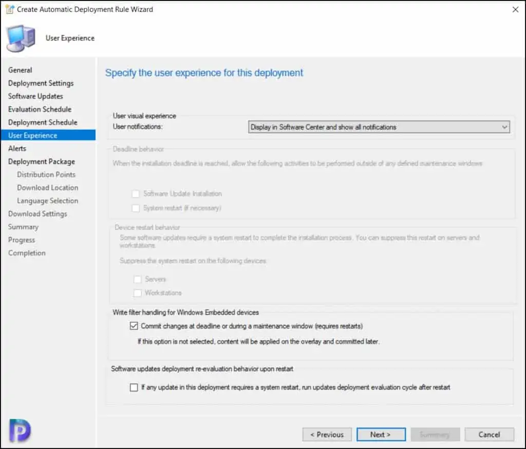 Deploy Windows 11 Updates Using ConfigMgr ADR 9 ConfigMgr ADR User Experience Settings