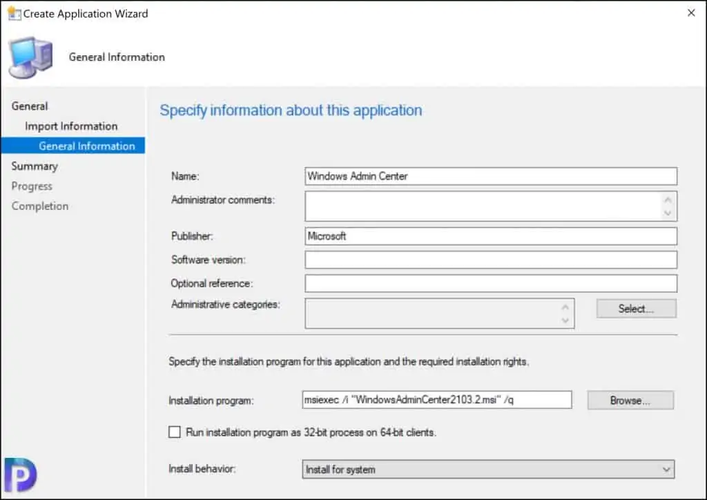 Deploy Windows Admin Center using SCCM | ConfigMgr 4 Add Windows Admin Center Application in SCCM