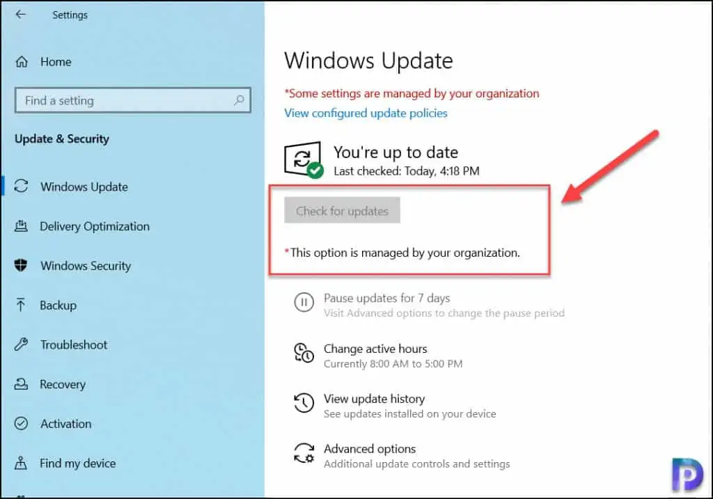 Disable Check for Updates using Group Policy (GPO) 7 Check for Windows Updates Disabled
