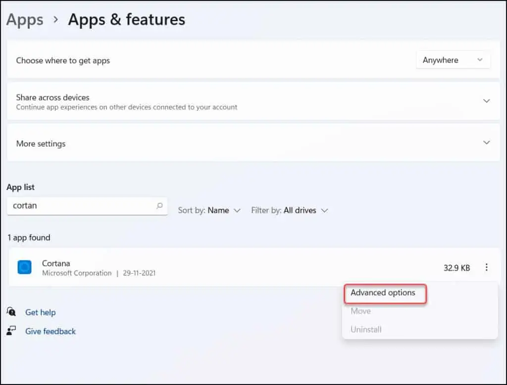 6 Best Ways to Disable Cortana in Windows 11 3 Turn off Cortana from Windows 11 Settings