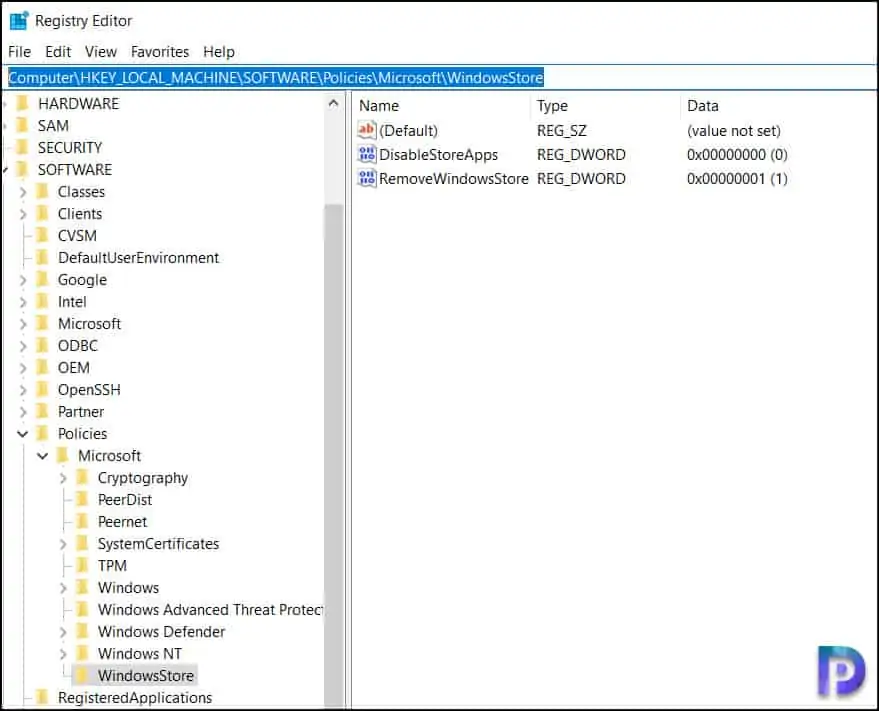 Enable or Disable Microsoft Store on Windows: 7 Best Methods 3 Disable Microsoft Store using Registry
