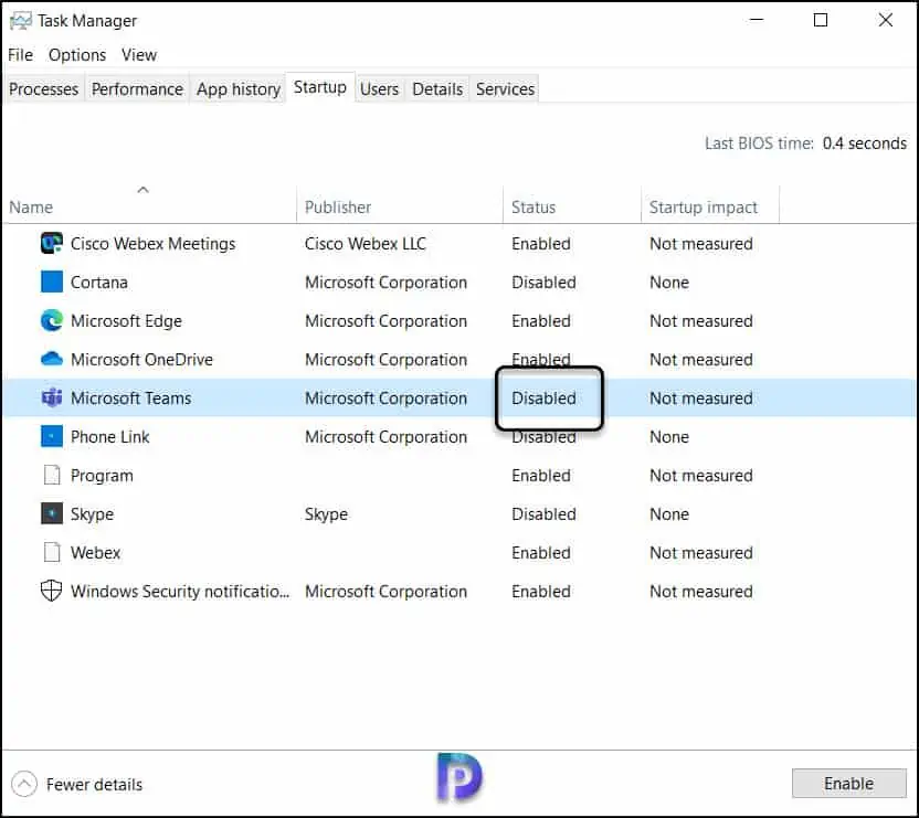5 Methods to Disable Microsoft Teams Auto Startup on Windows 4 Disable Microsoft Teams Auto Startup from Task Manager