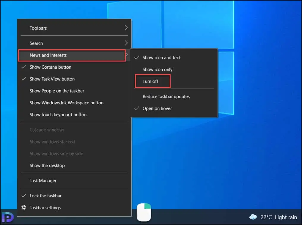 3 Easy Ways to Disable News and Interests in Windows 10 3 Disable News and Interests from Windows 10 Taskbar