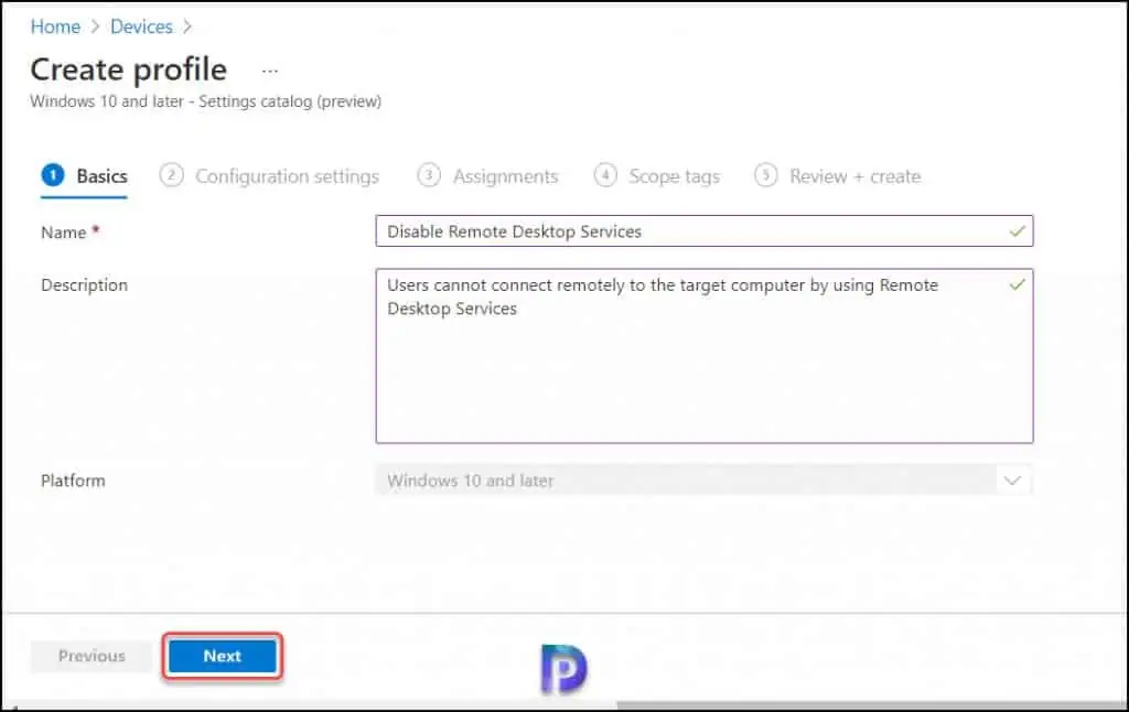 Enable/Disable Remote Desktop Access using Intune 3 Disable Remote Desktop Access using Intune