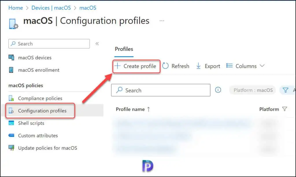 Disable Software Update Notifications on macOS Using Intune 2 Create Configuration Profile in Intune