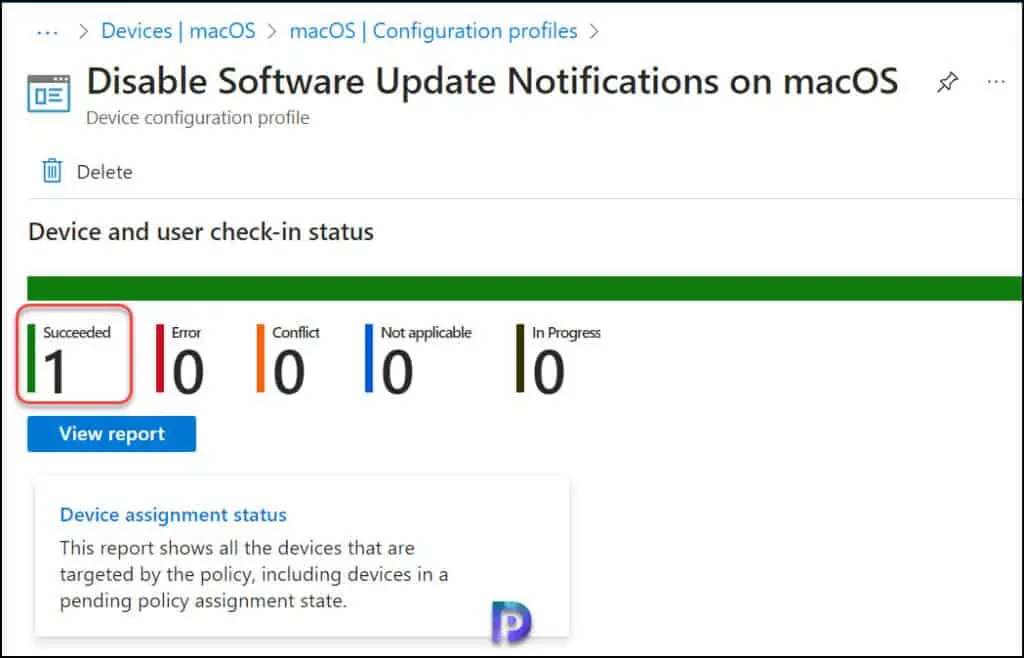 Disable Software Update Notifications on macOS Using Intune 11 Monitor the Software Update Notifications Policy in Intune