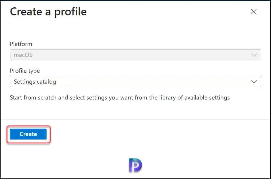 Disable Software Update Notifications on macOS Using Intune 3 Create Configuration Profile in Intune