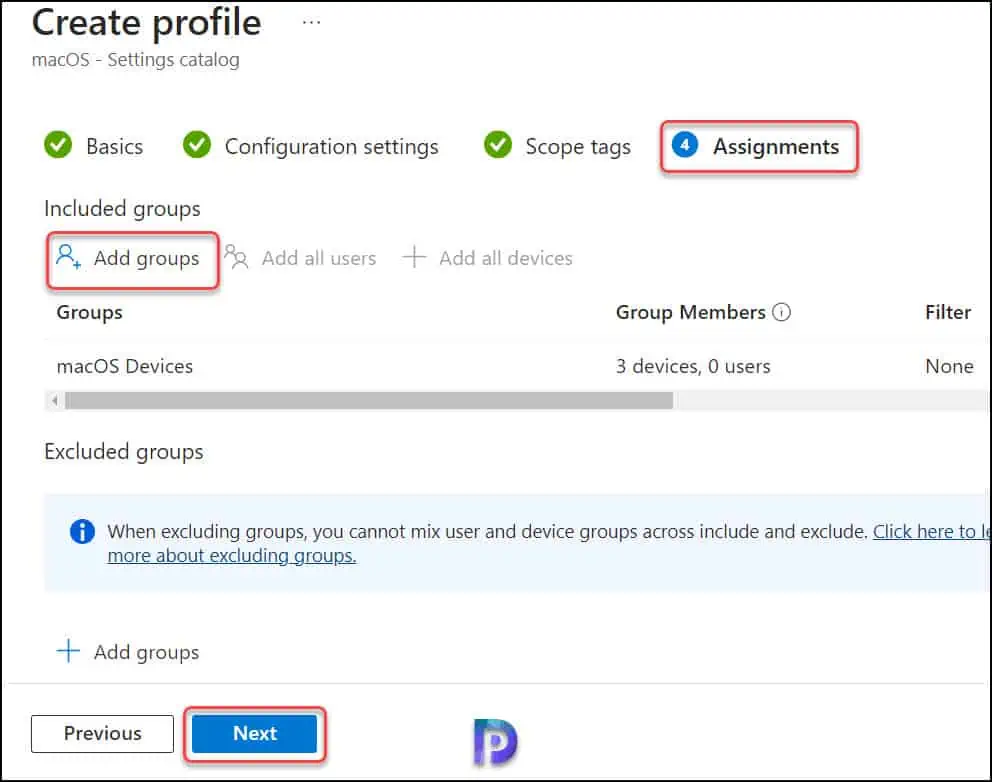 Disable Software Update Notifications on macOS Using Intune 9 Intune Profile Assignments
