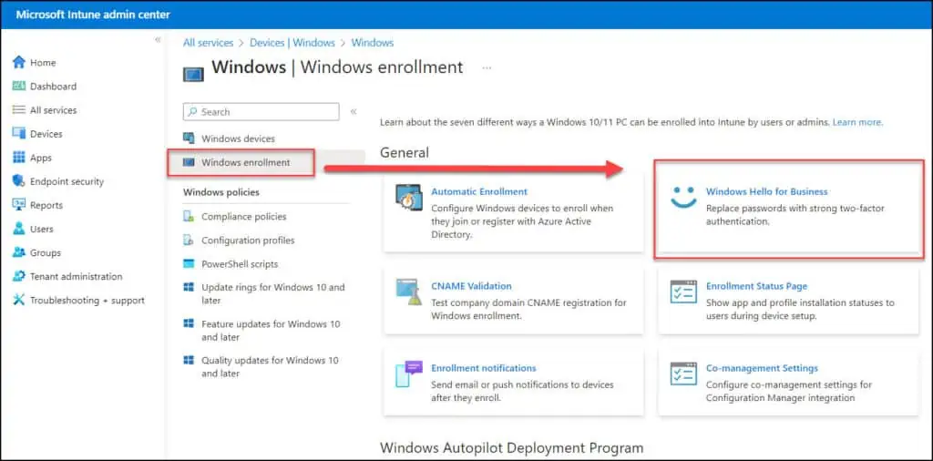 Disable Windows Hello for Business using Intune - Comprehensive Guide 2 Disable Windows Hello for Business using Intune