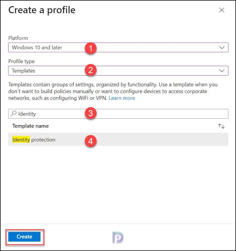 Disable Windows Hello for Business using Intune - Comprehensive Guide 7 Intune Identity Protection Template