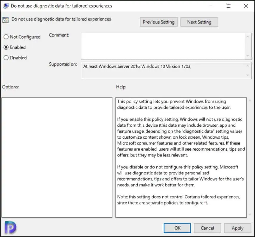 4 Unique Ways to Disable Windows Spotlight 5 Do not use diagnostic data for tailored experiences