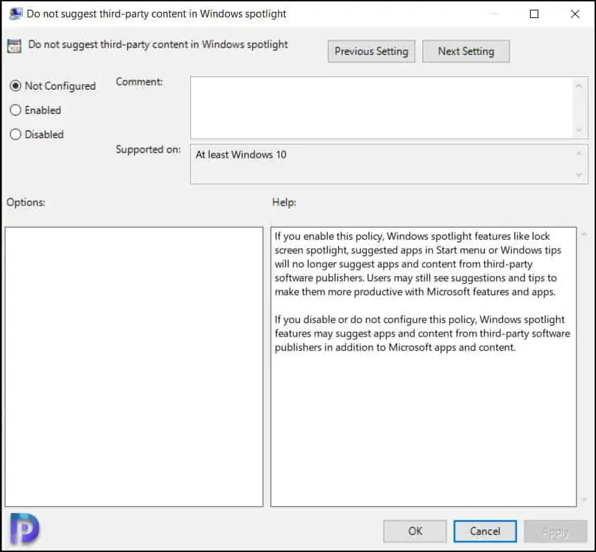 4 Unique Ways to Disable Windows Spotlight 6 Do not suggest third-party content in Windows Spotlight