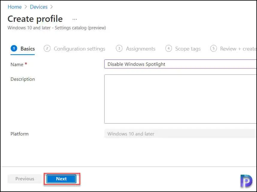 4 Unique Ways to Disable Windows Spotlight 13 Create new Configuration Profile