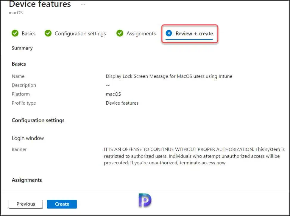 Display Lock Screen Message for MacOS Users using Intune 6 Intune MacOS Lock Screen Message