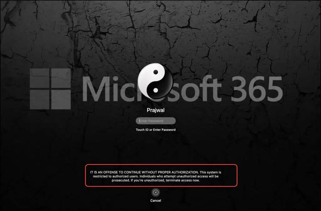 Display Lock Screen Message for MacOS Users using Intune 9 End User Experience: Intune MacOS Lock Screen Message