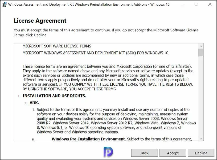 Download and Install ADK for Windows Server 2022 8 Install Windows PE Add-on for Server 2022
