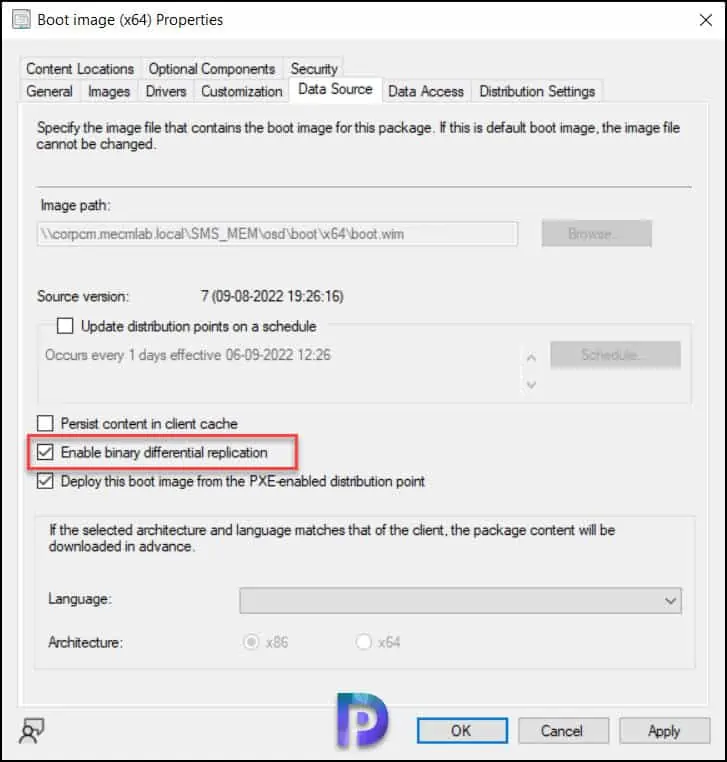 How to Enable Binary Differential Replication in SCCM 2 Enable BDR for SCCM Boot Images