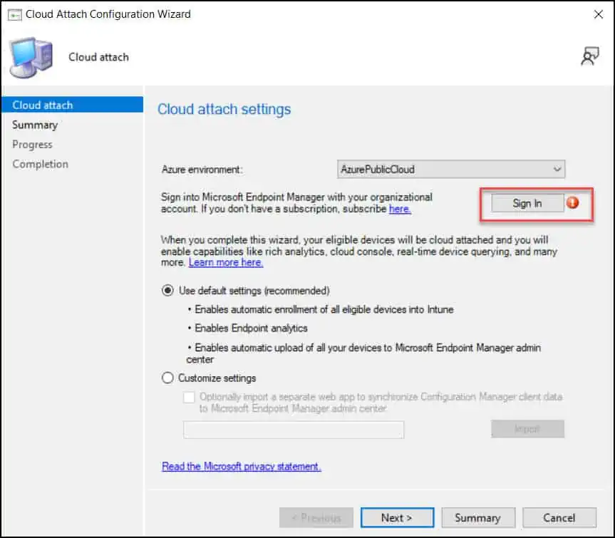 Enable Tenant Attach in ConfigMgr | SCCM Cloud Attach 3 Enable SCCM Cloud Attach