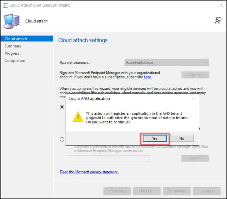 Enable Tenant Attach in ConfigMgr | SCCM Cloud Attach 4 Enable SCCM Cloud Attach