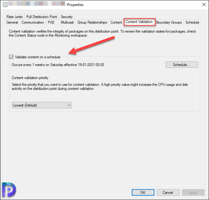 How to Enable Content Validation in SCCM on DP 1 Enable Content Validation in SCCM