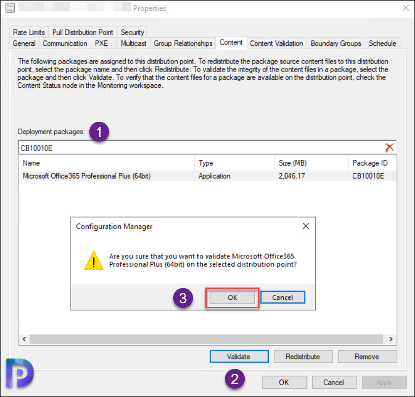 How to Enable Content Validation in SCCM on DP 4 Manually Validate Content
