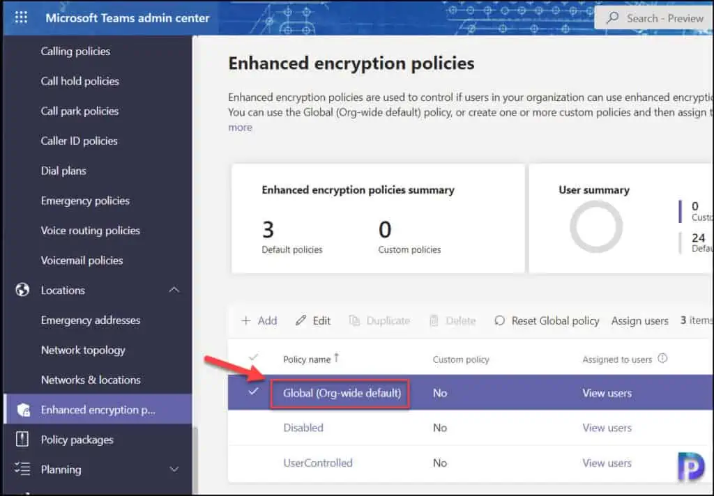 Enable End-to-End encryption for Microsoft Teams