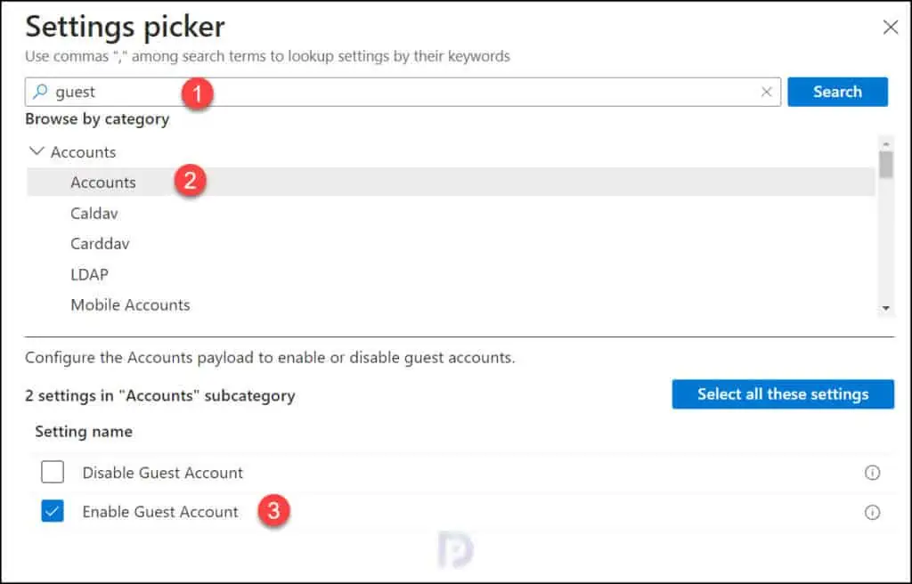 Enable Guest Account on MacOS using Intune 3 Enable Guest Account on MacOS using Intune