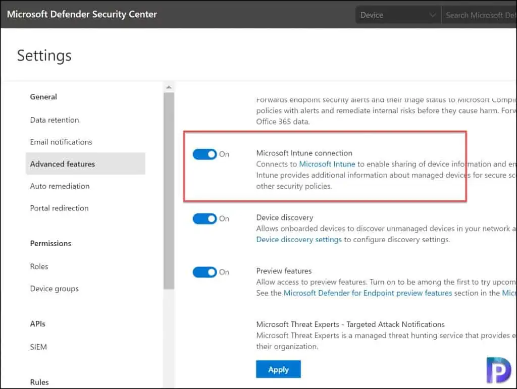 Enable Microsoft Defender for Endpoint in Intune 2 Enable Microsoft Defender for Endpoint in Intune