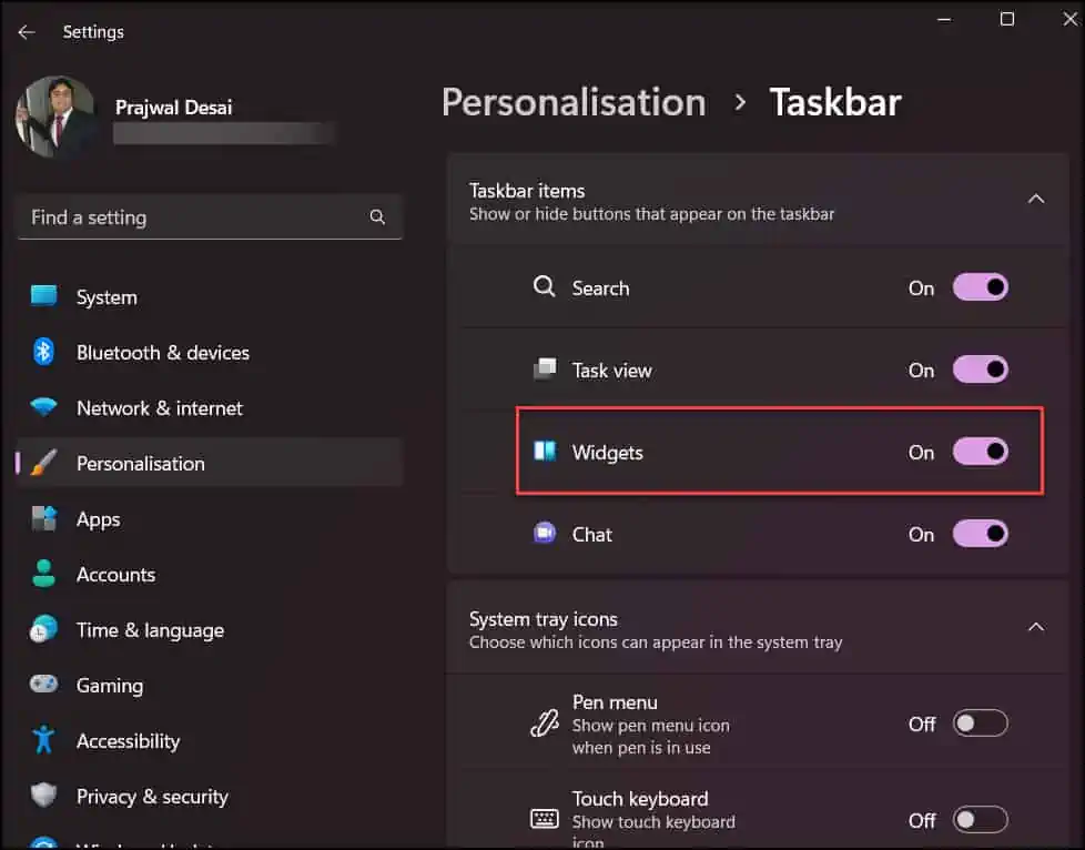 3 Methods to Disable Widgets in Windows 11 | GPO | Registry 9 Enable Widget in Windows 11 Taskbar