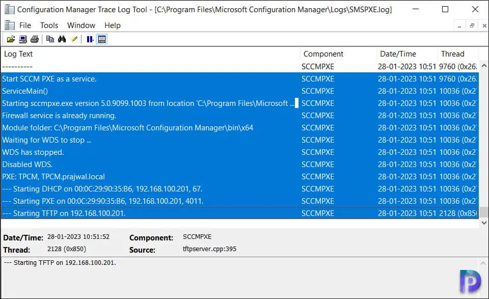 How to Enable PXE Responder without WDS on SCCM DP 4 SCCM PXE Responder Logs - Location of SMSPXE.log