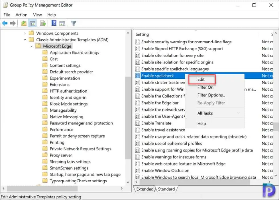 4 Ways to Enable Spell Check in Microsoft Edge Browser 4 Enable Spell Check in Microsoft Edge using Group Policy