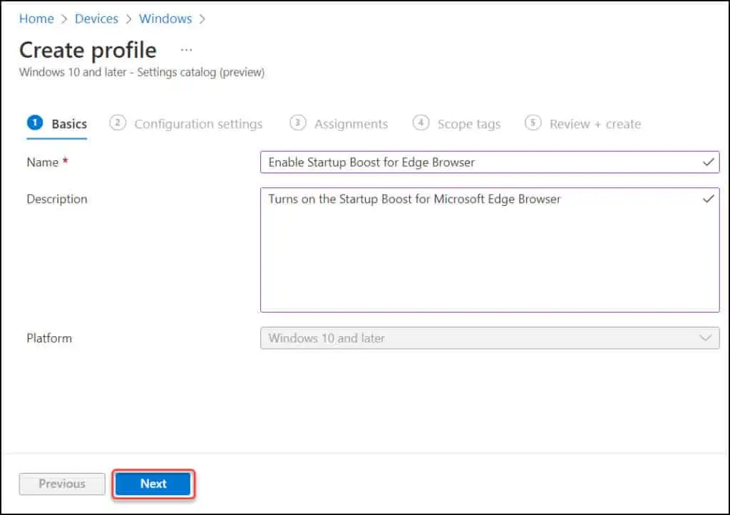 Enable Startup Boost for Microsoft Edge using Intune 3 Enable Startup Boost for Microsoft Edge using Intune