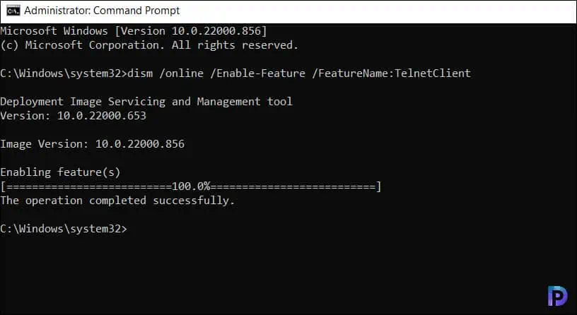 How to Enable Telnet on Windows 11 | Disable Telnet 2 Install Telnet on Windows 11 using Command Prompt
