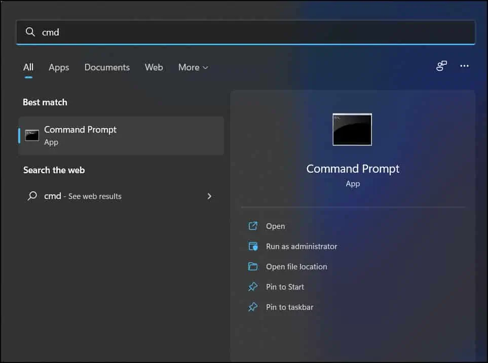 4 Best Ways to Enable Windows 11 Administrator Account 1 Launch Command Prompt on Windows 11