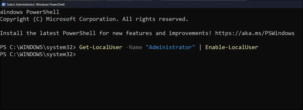 4 Best Ways to Enable Windows 11 Administrator Account 10 Enable Administrator account on Windows 11 using PowerShell
