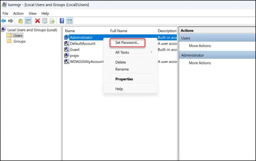 4 Best Ways to Enable Windows 11 Administrator Account 8 Reset Windows 11 Administrator Account Password