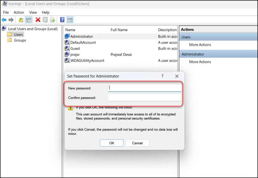 4 Best Ways to Enable Windows 11 Administrator Account 9 Reset Windows 11 Administrator Account Password