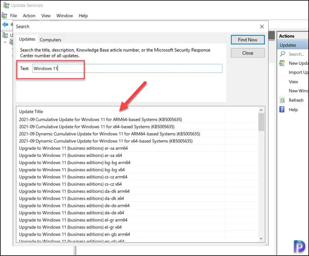 Quickly Enable Windows 11 in WSUS Console 4 Windows 11 updates in WSUS console