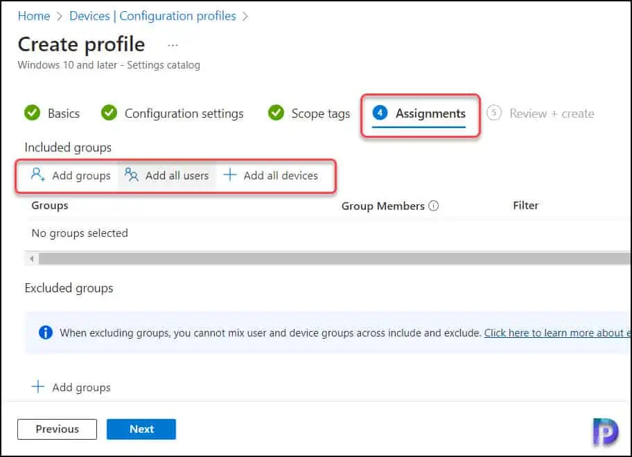 2 Ways to Enable/Disable Enhance Images in Microsoft Edge 10 Intune Profile Assignments