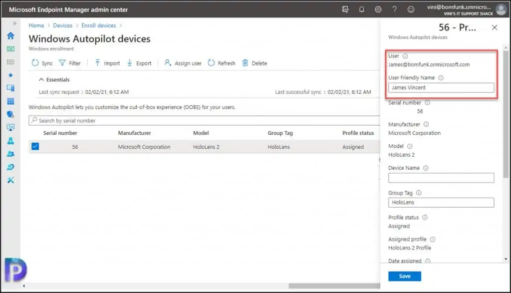 Enroll HoloLens 2 Device for Autopilot Deployment