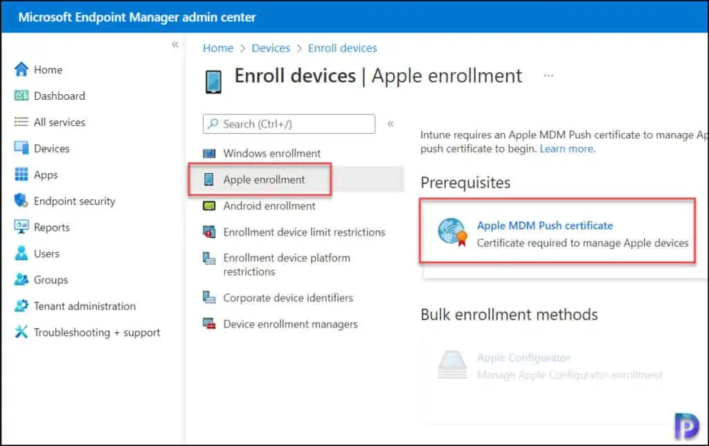 Best Guide to Enroll iOS iPadOS devices in Microsoft Intune 1 Configure Apple MDM Push Certificate