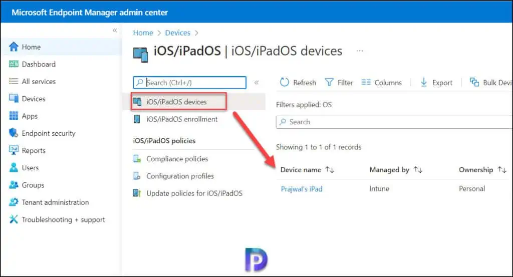 Best Guide to Enroll iOS iPadOS devices in Microsoft Intune 26 View Enrolled iOS/iPadOS Devices in Intune