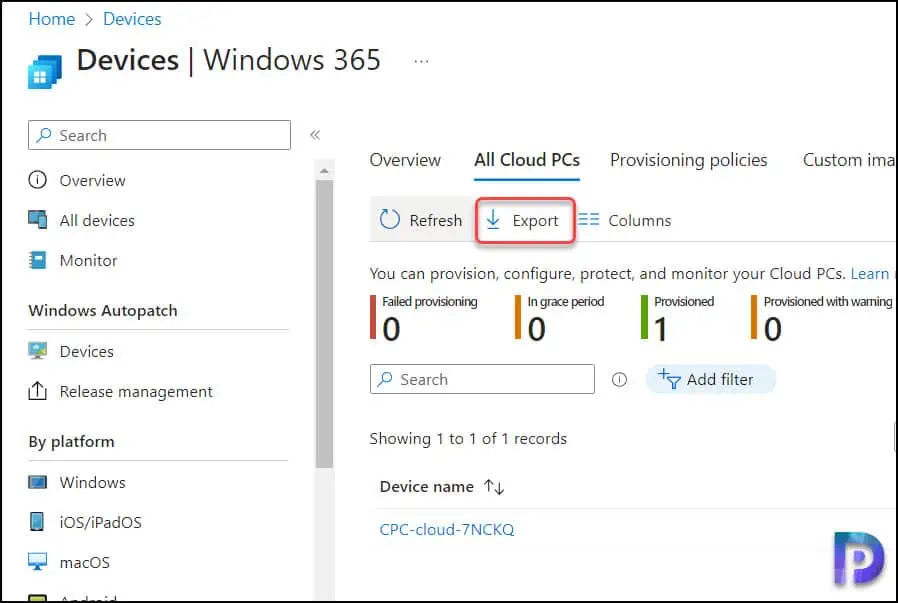 2 Proven Ways to Export Windows 365 Cloud PC Names 7 Manually Export Cloud PC Names