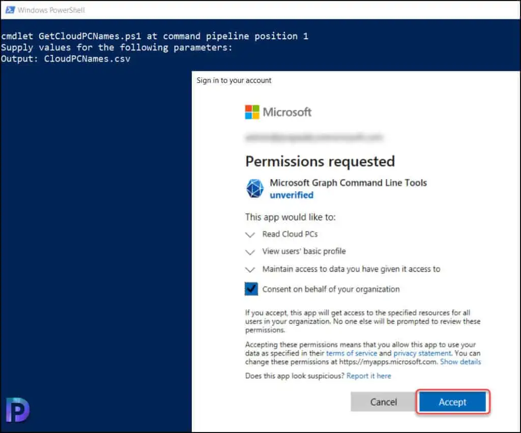 Export Windows 365 Cloud PC Names using PowerShell