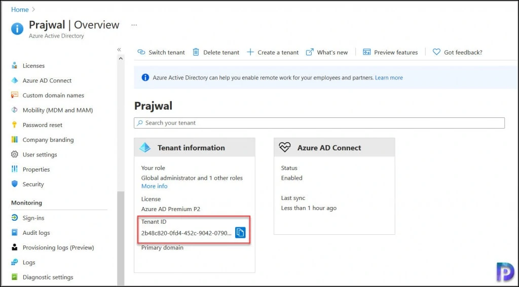 3 Better Ways To Find Azure Tenant ID 1 Find Tenant ID through the Azure portal