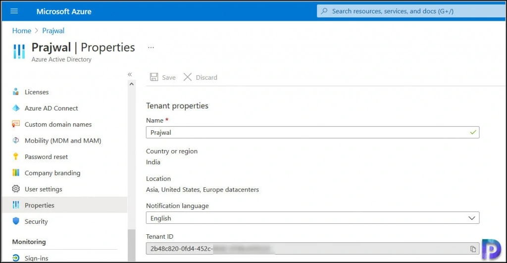 3 Better Ways To Find Azure Tenant ID 2 find tenant ID through Azure portal