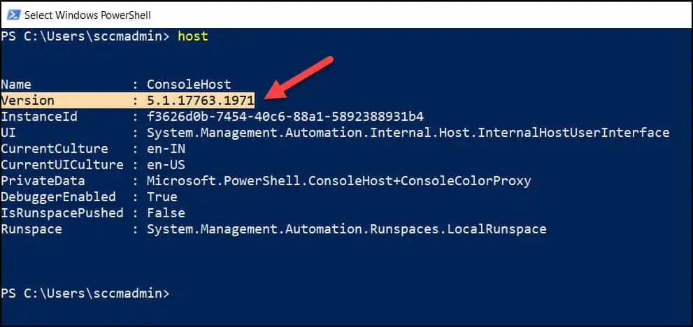 2 Best Ways to Find PowerShell Version using SCCM 3 Find the PowerShell version using host command