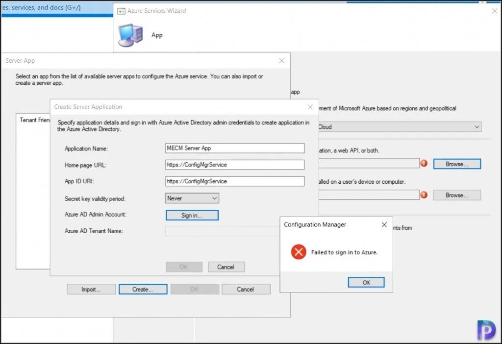 Fix SCCM CMG Failed to Sign in to Azure Error 1 Failed to Sign in to Azure Error