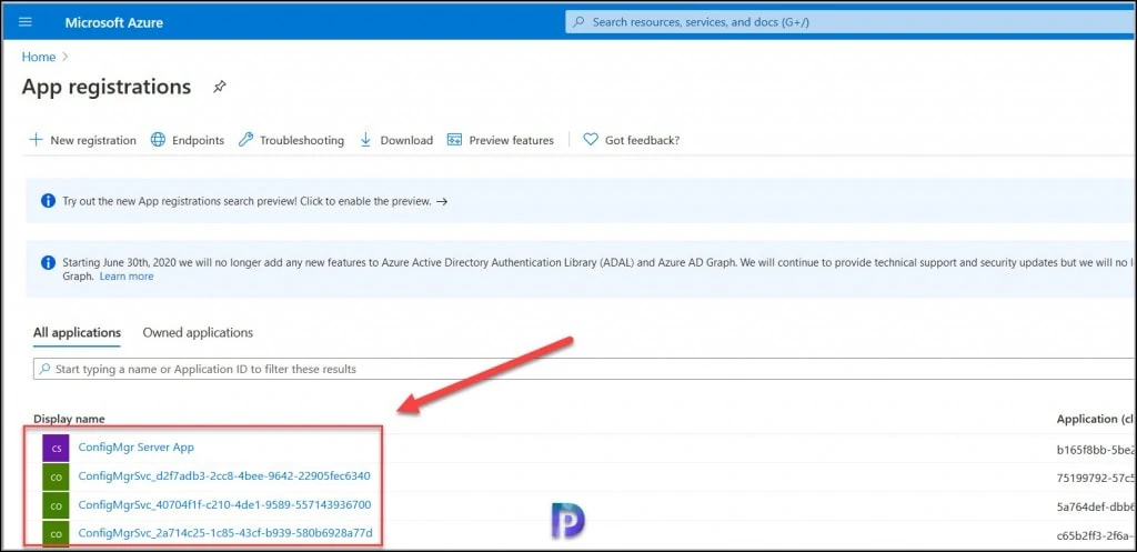 Fix SCCM CMG Failed to Sign in to Azure Error 3 Delete Azure Portal App Registrations
